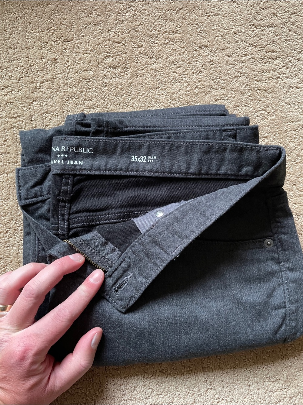 Never Worn Banana Republic Gray Slim Traveler Jeans